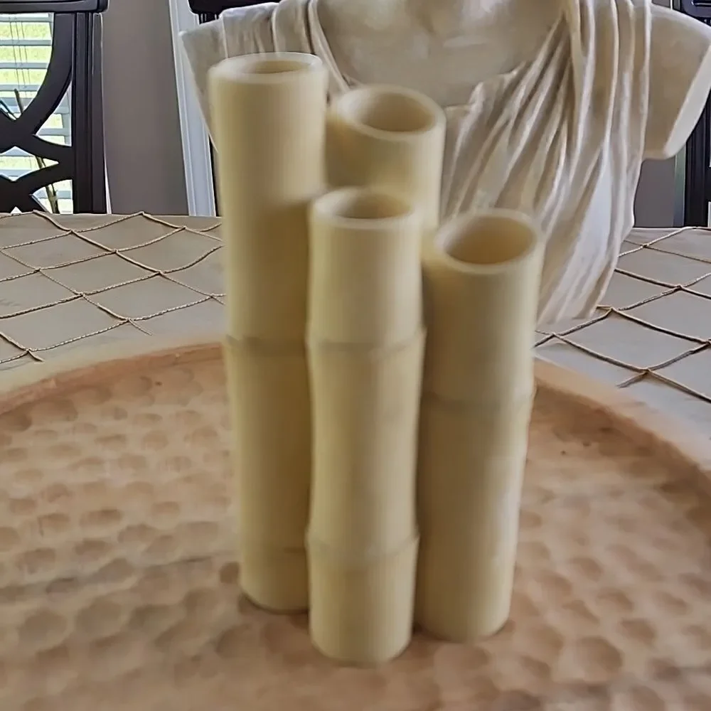 Hand Painted Faux Bamboo Vase
